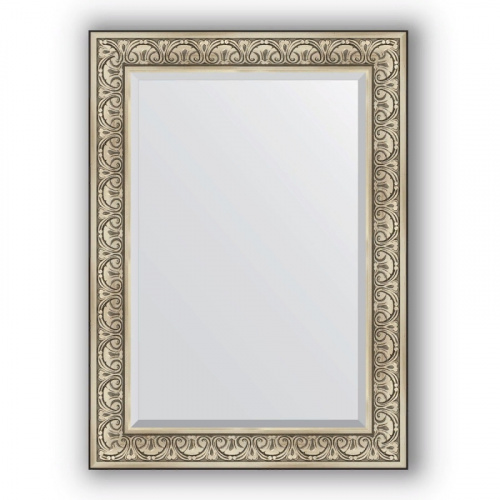 Зеркало Evoform Exclusive 110х80 Барокко серебро