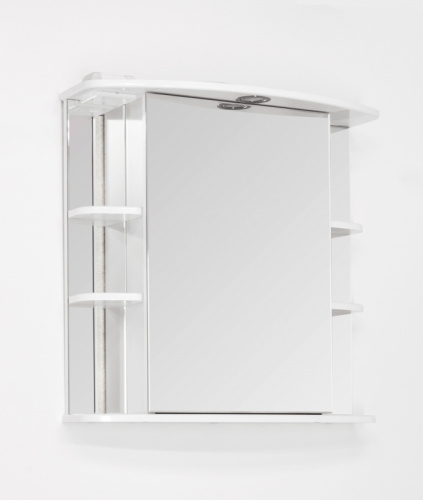 Зеркальный шкаф Style Line Эко стандарт Лира 70 С с подсветкой Белый глянец фото 7