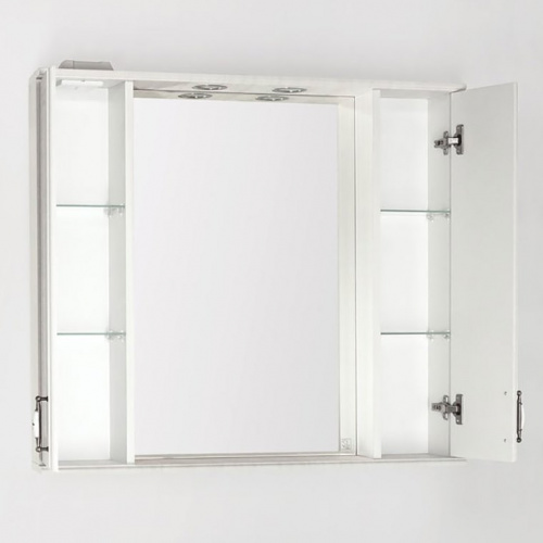 Зеркало со шкафом Style Line Олеандр 2 90 С Люкс с подсветкой Рельеф Пастель фото 2