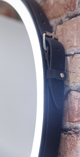 Зеркало Art&Max Milan AM-Mil-800-DS-F-Nero с подсветкой с сенсорным выключателем Черное фото 4