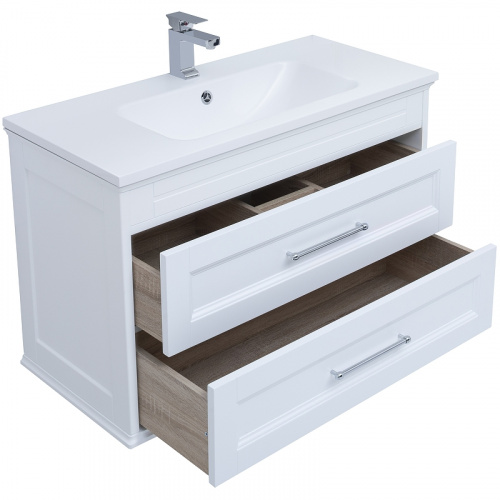 Комплект мебели для ванной Aquanet Бостон M 100 258284 подвесной Белый матовый фото 7