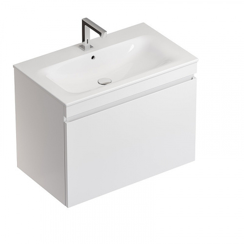 Комплект мебели для ванной Geberit Renova Plan 80 529.916.01.8 подвесной Белый глянец фото 4