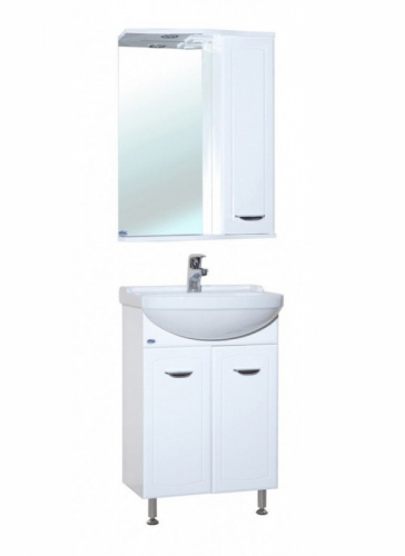 Зеркало со шкафом Bellezza Классик 55 R 4611908001011 с подсветкой Белое фото 2