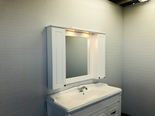 Зеркальный шкаф Comforty Палермо 120 00004142365 Белый глянец фото 5