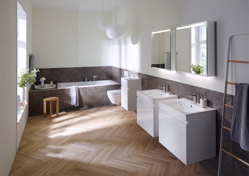 Комплект мебели для ванной Geberit Renova Plan 60 529.915.01.6 подвесной Белый глянец фото 9