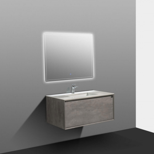 Комплект мебели для ванной Black&White Universe U909.1000 подвесной Пепельный фото 2