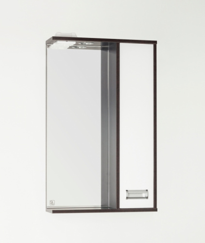 Зеркало со шкафом Style Line Эко стиль Панда W 50 С с подсветкой R Белое Венге фото 7