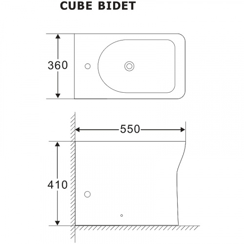 Биде Aquanet Cube CL-12248F 210763 Белое фото 2
