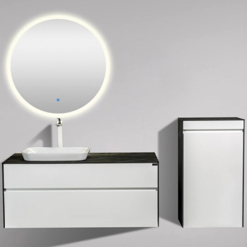 Комплект мебели для ванной Black&White Universe U907.1200 подвесной Белый фото 3