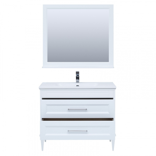 Комплект мебели для ванной Aquanet Бостон M 100 258284 подвесной Белый матовый фото 10