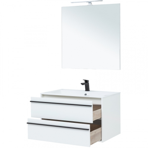 Комплект мебели для ванной Aquanet Lino 90 271957 подвесной Белый матовый фото 3