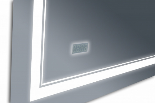 Зеркало Бриклаер Эстель-2 60 на взмах руки с подсветкой и часами фото 8