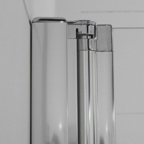 Душевой уголок Cezares ELENA-W-AH-1-90/100-P-Cr-R профиль Хром стекло рифленое фото 2