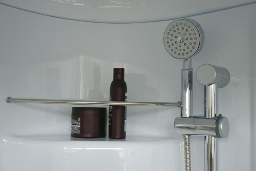 Душевая кабина Royal Bath NRW 100x100 RB100NRW-T-CH с гидромассажем стекло прозрачное задняя стенка Белая фото 6