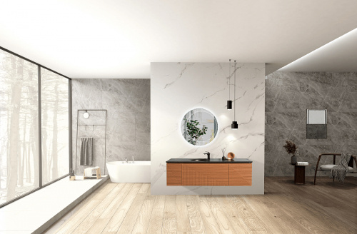 Комплект мебели для ванной Black&White Universe U918.1650 подвесной Дуб фото 7