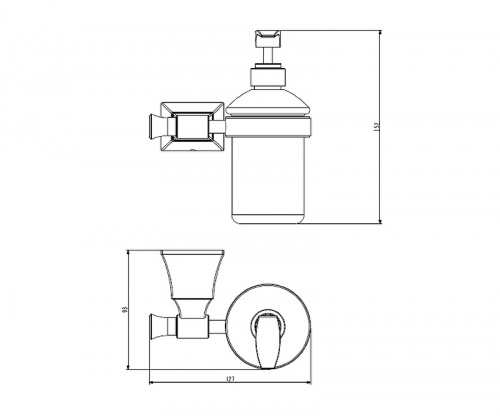 Дозатор для жидкого мыла Art&Max Genova AM-M-012-CR Хром фото 2