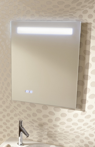 Зеркало Jacob Delafon Parallel 60 EB1430-NF с подсветкой и подогревом с сенсорным выключателем и часами фото 2