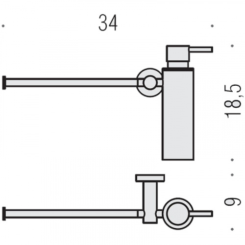 Дозатор для жидкого мыла Colombo Design Plus W4975.NM с полотенцедержателем Черный матовый фото 3