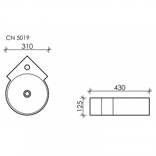 Раковина Ceramica Nova Element 31 CN5019 Белая фото 2