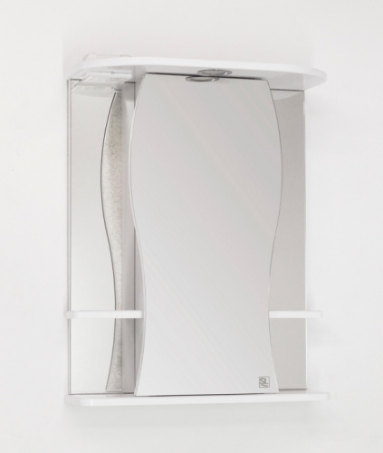 Зеркальный шкаф Style Line Эко волна Лорена 55 С с подсветкой Белый глянец фото 7