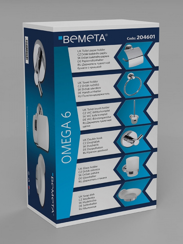 Набор аксессуаров для ванной Bemeta Omega 6 204601 Хром фото 2
