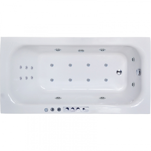 Комплект акриловой ванны со смесителем Royal Bath Accord De Luxe 180x90 RB627100DL+RB403 с гидромассажем фото 2