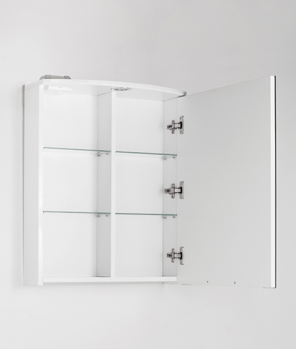Зеркальный шкаф Style Line Жасмин 2 55 С Люкс с подсветкой Белый глянец фото 3