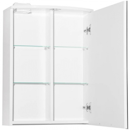 Зеркальный шкаф Style Line Жасмин 2 50 С Люкс ЛС-000010038 с подсветкой Белый глянец фото 2