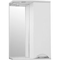 Зеркало со шкафом Style Line Жасмин 55 С с подсветкой Белый глянец