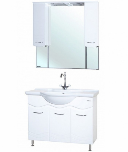 Зеркало со шкафом Bellezza Мари 105 4612918000018 с подсветкой Белое фото 2