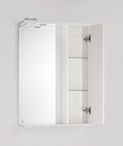 Зеркало со шкафом Style Line Эко фьюжн Панда 55 С с подсветкой Белый глянец фото 9