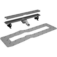 Линейный трап для душа Radaway RadаDrain 75 для плитки 5-7 мм с решеткой Steel