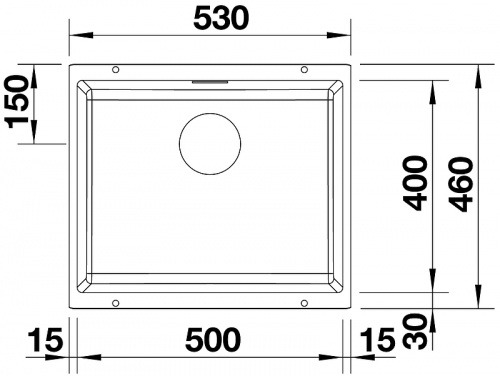 Кухонная мойка Blanco Subline 500-U Black Edition 526340 Черная фото 5