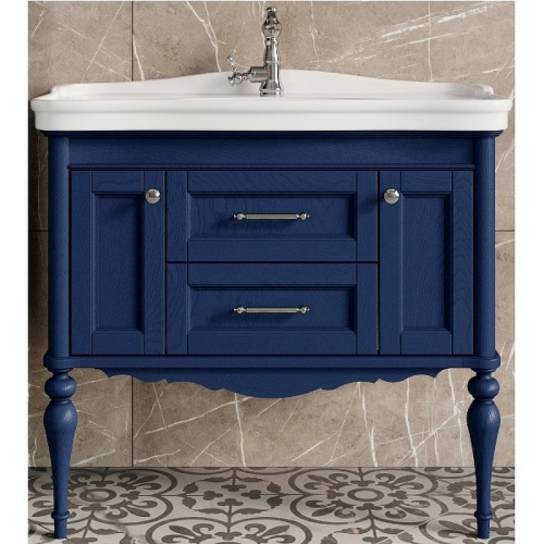 Комплект мебели для ванной ValenHouse Эстетика 100 ES100_КСХ Синий ручки Хром фото 2