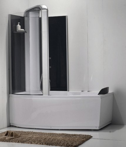 Акриловая ванна со шторкой и душевой системой Orans 170х85 OLS-BT-9501-L с гидромассажем фото 2