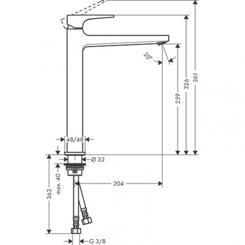 Смеситель для раковины Hansgrohe Metropol 32512700 Белый матовый фото 2