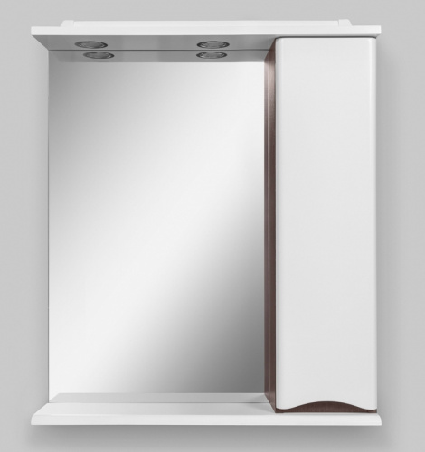 Зеркало со шкафом AM.PM Like 65 R M80MPR0651VF с подсветкой Белый/венге фото 2