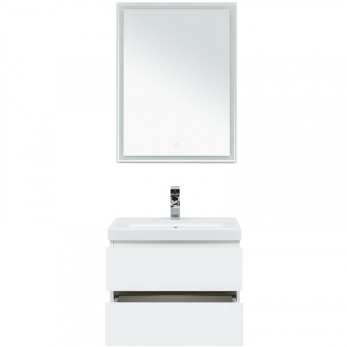 Комплект мебели для ванной Aquanet Беркли 60 258905 подвесной Белый Дуб рошелье фото 5