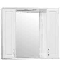 Зеркало со шкафом Style Line Олеандр 2 90 С с подсветкой Белый глянец