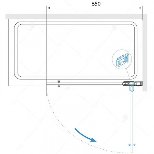 Шторка на ванну RGW Screens SC-102 85x150 011110285-31 профиль Хром стекло тонированное фото 4