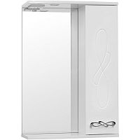 Зеркало со шкафом Style Line Венеция 55 С с подсветкой Белый глянец