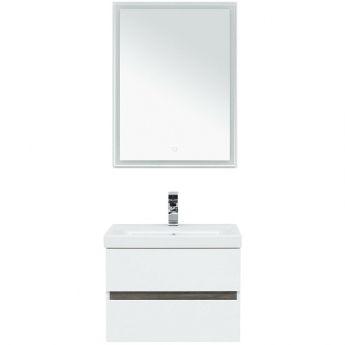 Комплект мебели для ванной Aquanet Беркли 60 258905 подвесной Белый Дуб рошелье фото 3