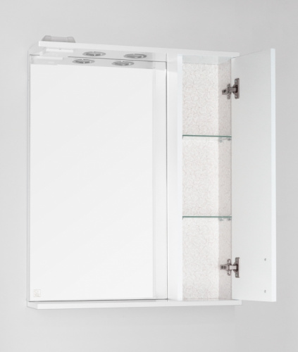 Зеркало со шкафом Style Line Эко фьюжн Панда 65 С подсветкой Белый глянец фото 8