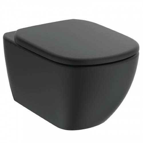 Сиденье для унитаза Ideal Standard Tesi T3529V3 Черное матовое с микролифтом фото 2