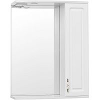 Зеркало со шкафом Style Line Олеандр 2 65 С с подсветкой Белый глянец