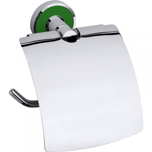 Держатель туалетной бумаги Bemeta Trend-i 104112018a с крышкой Хром Зеленый