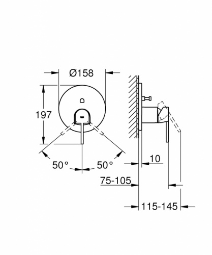 Смеситель для душа Grohe Plus 24060003 Хром фото 3