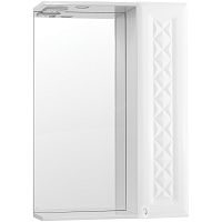 Зеркало со шкафом Style Line Канна 60 С Люкс с подсветкой Белый глянец