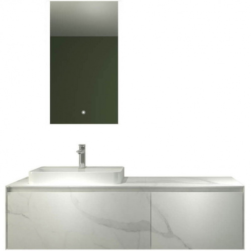 Комплект мебели для ванной Black&White Universe U911.1500 подвесной Серый