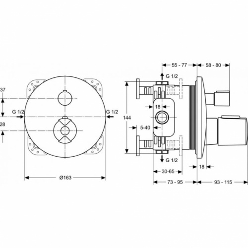 Душевая система Ideal Standard Ceratherm BD006XC с термостатом Хром фото 8